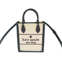 Kate Spade KK235 Ellie Canvas Mini Tote Satchel Crossbody Handbag Black ... - $115.46