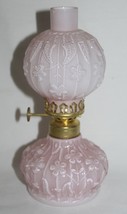 Fenton Art Glass Satin Pink  Lamp Miniature kerosene Vintage Beautiful  - £119.89 GBP