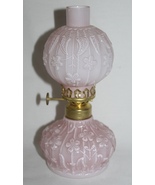 Fenton Art Glass Satin Pink  Lamp Miniature kerosene Vintage Beautiful  - £117.98 GBP