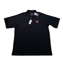 Chicago Bulls Black Golf Polo Shirt Men&#39;s Size XL Antigua 90s NBA Basketball VTG - £13.68 GBP