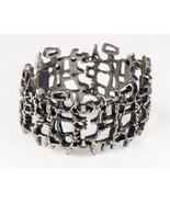 Guy Vidal Brutalist Wide Panel Bracelet 7&quot; Long - $4,113.79 MXN