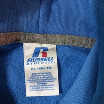 Russell Athletic ALL-OUT 17 Mens Blue Cotton Blend Hoodie Pullover Sweatshirt XL image 2