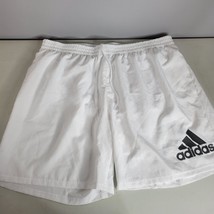 Adidas Running Shorts Mens 2XL 40-44 White Aeroready Lined Pockets 7&quot; Inseam - $14.79