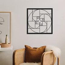 LaModaHome - Golden Ratio Metal Wall Art,Wall Decor, Living Room, Bedroom, Kitch - £58.52 GBP