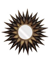 Metall gehämmert Design Großer Braun Gold Sun Burst Wand Art Deco... - £296.74 GBP