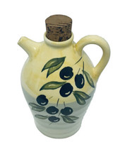 Olive Oil Pitcher Made In Italy IHP Yellow Hand Painted Glazed Original ... - £18.55 GBP