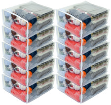 10-Pack Vinyl Zippered (Clear) Large Storage Bags (15 x 18 x 7) 8.2 Gallon - £33.20 GBP