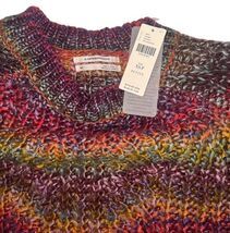 Anthropologie Multicolor Chunky Knit Sweater XSP Petite Acrylic NWT image 2