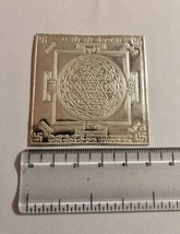 999 Sterling Silber Hindu religiöser Shri Sri Shree Meru Yantra 5 cm 9,7 g - $28.03