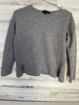 Theory Sweater Womens Small Gray Boat Neck Long Sleeve Wool Cashmere Pul... - £20.78 GBP