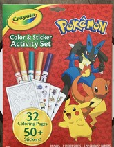 Crayola POKEMON Color &amp; Sticker Activities 32 Pages/3 Stickers Sheets/5 ... - $10.15