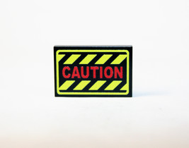Minifigure Caution Sign Construction Piece US Seller - £2.30 GBP