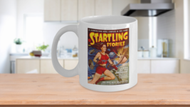 Startling Stories Lands of the Earthquake Science fiction Coffee mug Pulp - $19.95