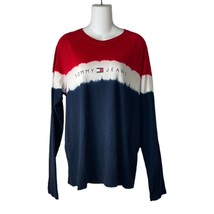 Tommy Hilfiger Jeans Red White &amp; Blue Long Sleeve Tshirt  Size Medium - $13.85