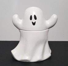 NEW Halloween Ghost Cookie Jar 8&quot; x 6.25&quot; x 9&quot; Dolomite - £34.60 GBP