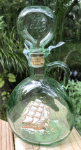  Vtg Green Glass Decanter Old Fitzgerald 1849 Flagship 65 67 Ship Bottle D 379 - £15.65 GBP