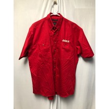 Swingster Case International Camp Shirt Red Button Down Mens Large Wrink... - $18.61