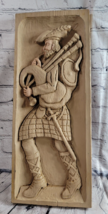 3D Carving Scotish Bagpipes Kilt 22&quot; No Hanger Estate Find Artisian - £32.00 GBP