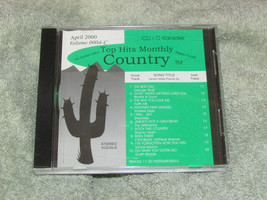 TOP HITS MONTHLY COUNTRY April 2000 Vol 04-C  Karaoke CD + G (case2-38) - £10.90 GBP