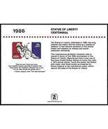 USPS PS62 Souvenir Card, Statue of Liberty Centennial, 18 cent airmail - €5,86 EUR