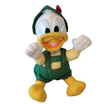 Disney Playskool German Donald Duck 9.5 in Plush Stuffed Animal Green Lederhosen - £7.70 GBP