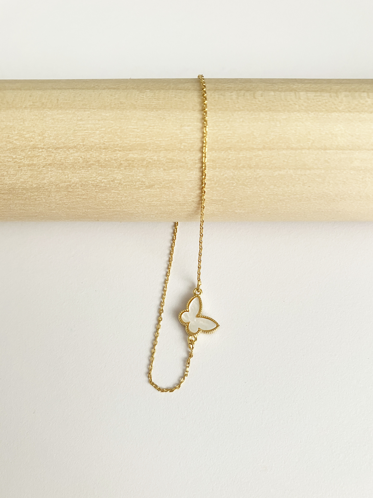 Mother of Pearl Mini Butterfly Adjustable Bracelet