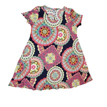HoneyMe Dress Womens Small Colorful Boho Short Fun Flirty Everyday Tunic... - $14.99