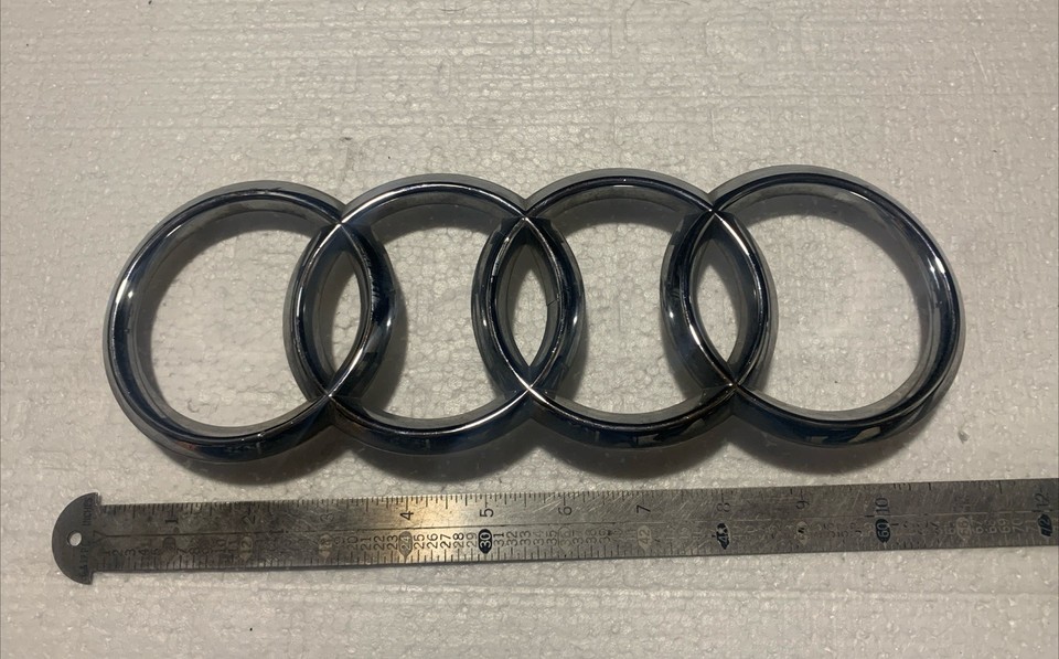 Audi OEM 11” Chrome Front Grille Rings Badge Logo Emblem Q3 Q5 SQ5 Q7 A6 A7 S7 Item image 2