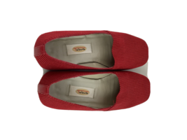 Talbots Square Toe Red Women&#39;s Loafers Size M5 Mesh Leather Soul - £19.60 GBP