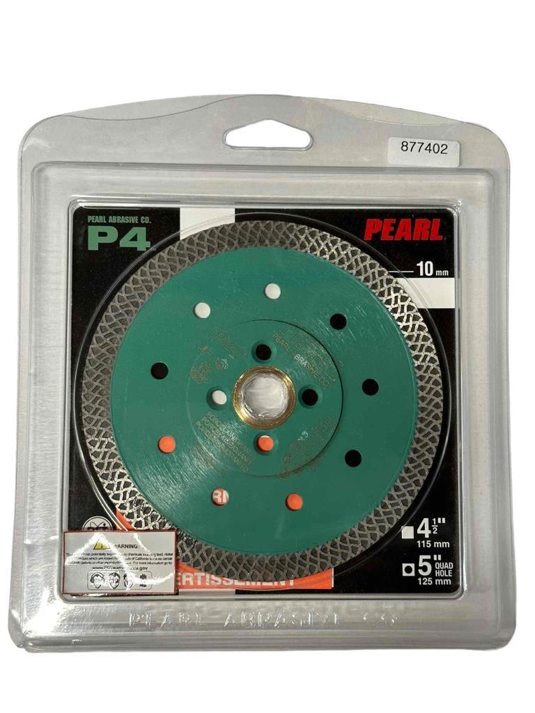 Pearl Abrasive P4 5" Quad Hole Turbo Mesh Porcelain Granite Saw Blade DIA05TT - £27.62 GBP