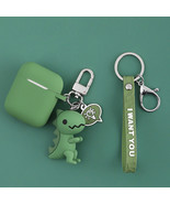 Green Cute Dinosaur Keychain AirPods Case, Silicone Air Pods Gen 1 Gen 2... - £17.52 GBP