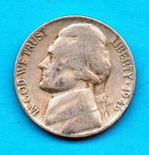 Circulated 1946 Jefferson Nickel - Moderate wear - $1.25