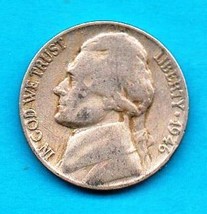 Circulated 1946 Jefferson Nickel - Moderate wear - £0.97 GBP