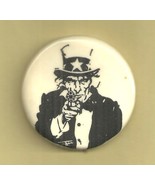 UNCLE SAM WITH GUN PIN - ANTI VIETNAM WAR &amp; ANTI DRAFT - UNCLE SAM WANTS... - £112.65 GBP