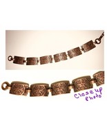 Fred Harvey Era Copper Knifewing Kachina Link Bracelet Bell Trading Vint... - €20,67 EUR
