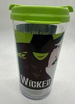 Wicked Broadway Musical Promo Plastic Cup With Green Lid Collectible 5.5&quot; H - £10.00 GBP