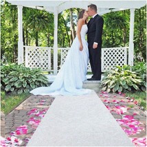 Velvet Elegance Wedding Aisle Runner - 3FTx15FT White Carpet for Luxury ... - $75.23