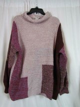 NWT American Rag Mock Neck Pale Mauve Color Block Tight Knit Xlarge Org $59.50 - £9.66 GBP