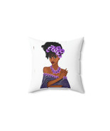 African Girl Beauty Faux Suede Square Pillow. Print On Both Sides - $29.15 CAD+