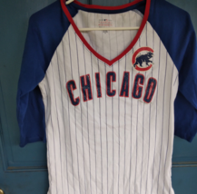 Chicago Cubs Blue and White Baseball T-Shirt (With Free Shipping) - £12.69 GBP