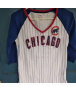 Chicago Cubs Blue and White Baseball T-Shirt (With Free Shipping) - £12.49 GBP