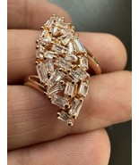 585 14K RG Stamped Confetti Baguettes Sparkle Size 7 Ring - $56.83 CAD