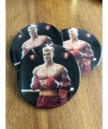 Lotto Di 3 Vintage Rocky IV Pins Il Siberiano Espresso Ivan Drago Film &#39;... - $22.76