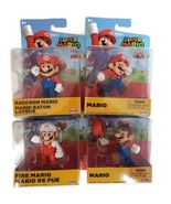 World of Nintendo Super Mario Jakks 2.5&quot; Figures Lot of 4 Fire Raccoon M... - £25.35 GBP