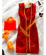 Vintage Original Barbie Fashion Wrap Around Colorful Dress Orange Shoes ... - €14,43 EUR
