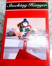 Ship N 24 Hours. Vintage-Christmas Snowman Stocking Holder. 4 3/4 In. High. - $42.07