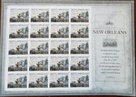 New Orleans The War 1812- 20 (Usps) Sheet Forever Stamps - £15.68 GBP