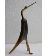 Vintage Carved Crane Bird from Natural Horn Collectible Home Decor - £24.60 GBP