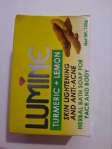 Lumine turmeric and lemon skin lightening anti acne herbal bath soap - £14.66 GBP