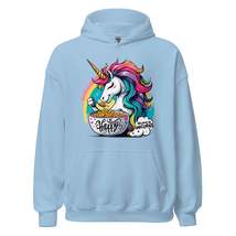 Sudadera con capucha de unicornio comiendo cereales con colores arcoíris... - $34.95+